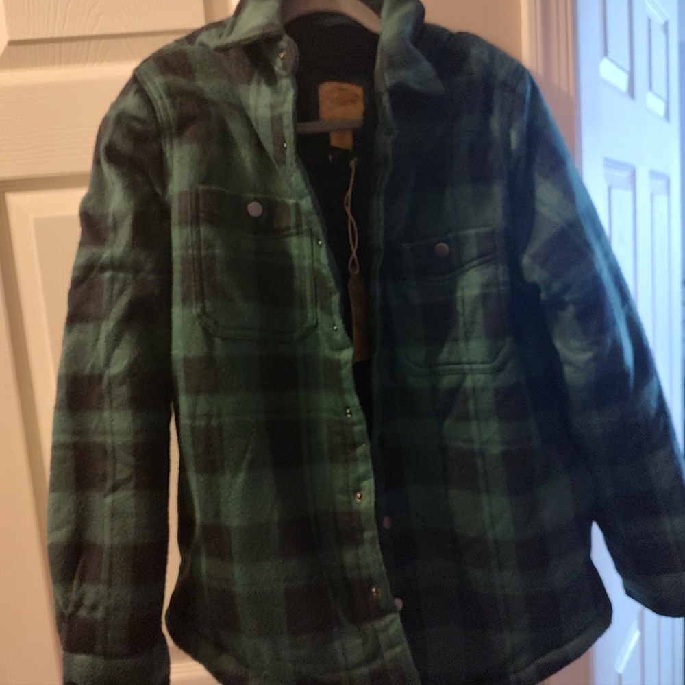 New Telluride Clothing Company Green and Black Plaid Jacket